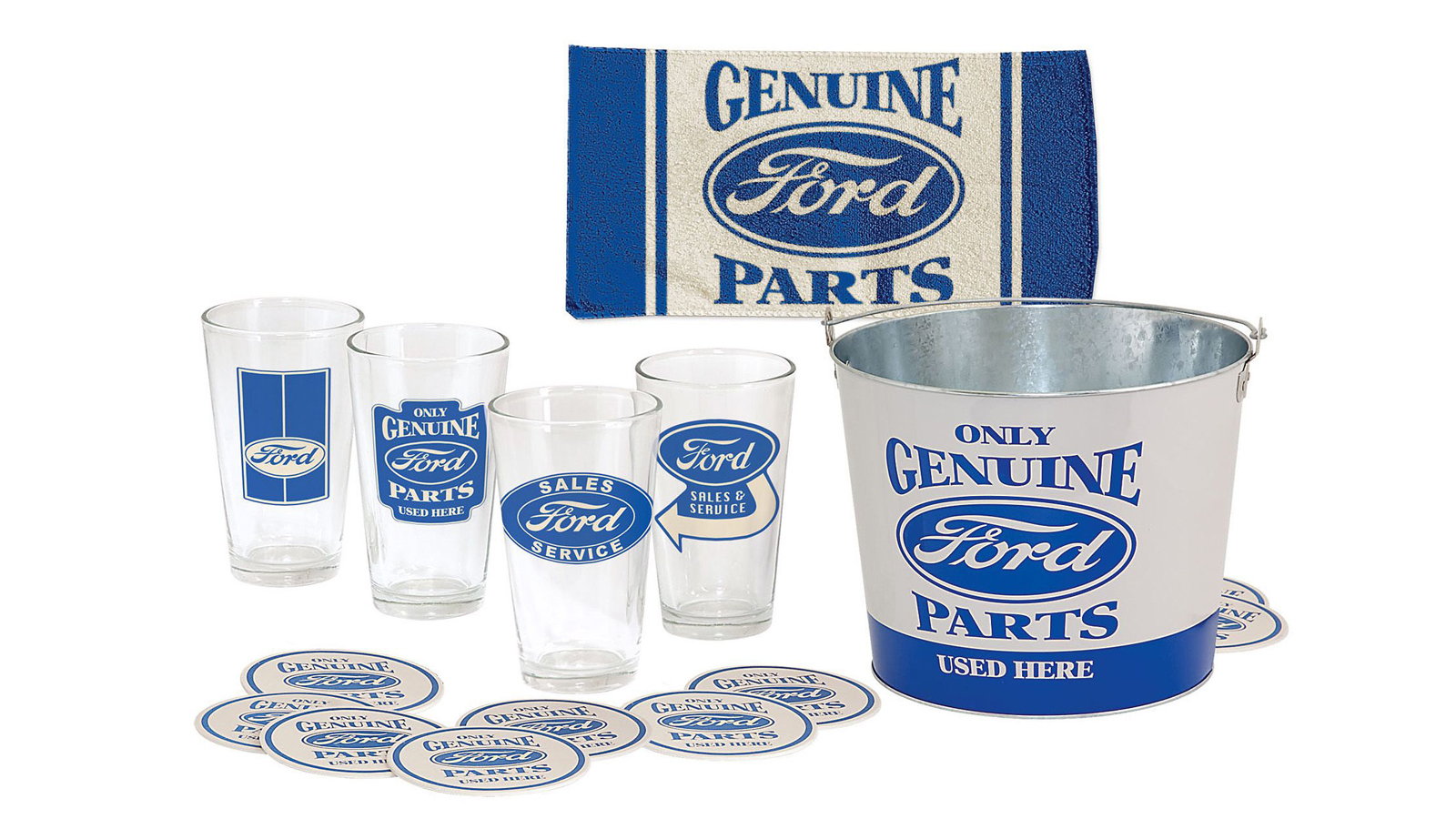 Ford Trucks Built Ford Tough Glass Beer Mug