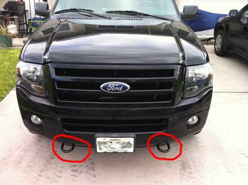Ford truck front tow hooks