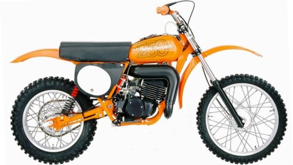 The rare 1978 Harley Davidson MX250 competition bike