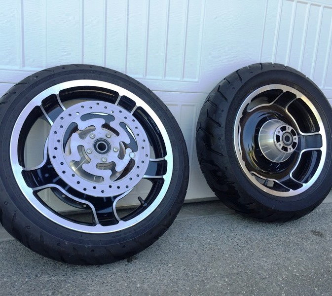 Typical Harley cast wheels