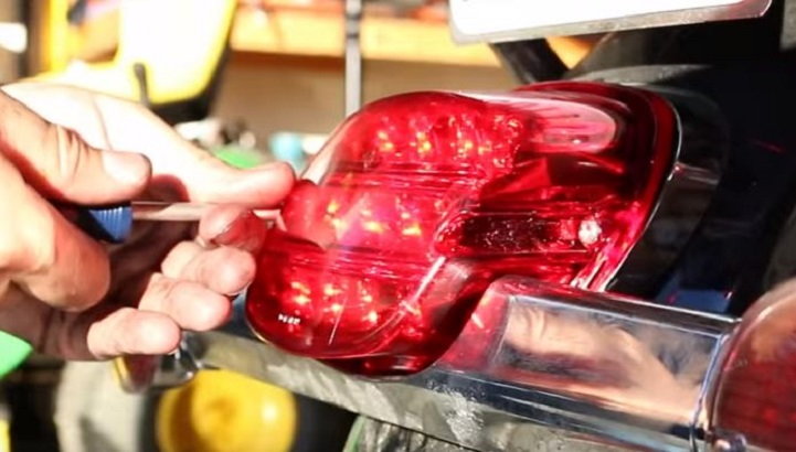 Mount the taillight and test your connections