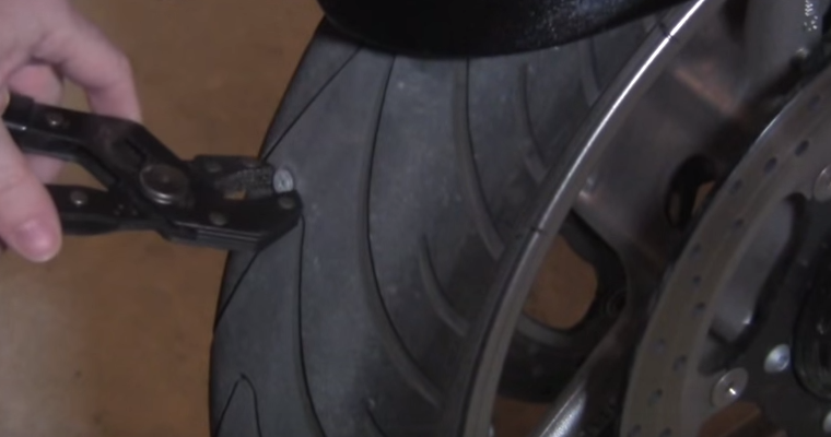 Removing nail from tire