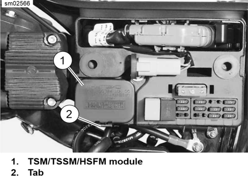 TSSM module located under electrical caddy cover