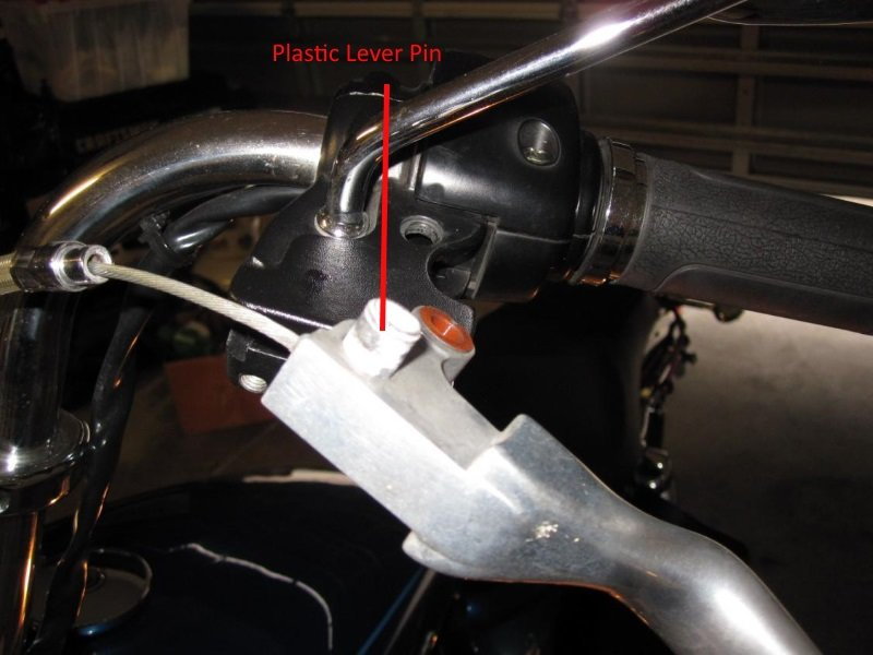 The plastic lever pin
