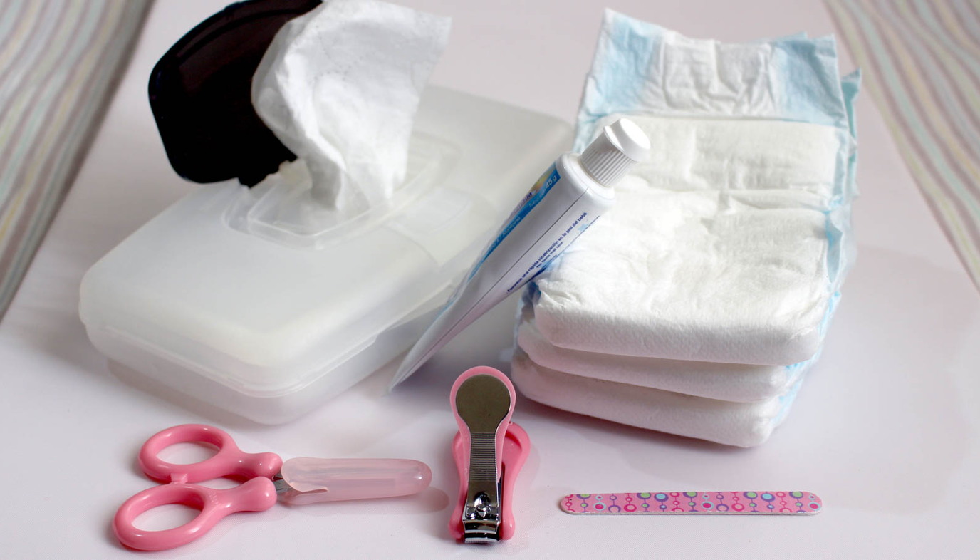 Diapers baby wipes and other hygiene supplies