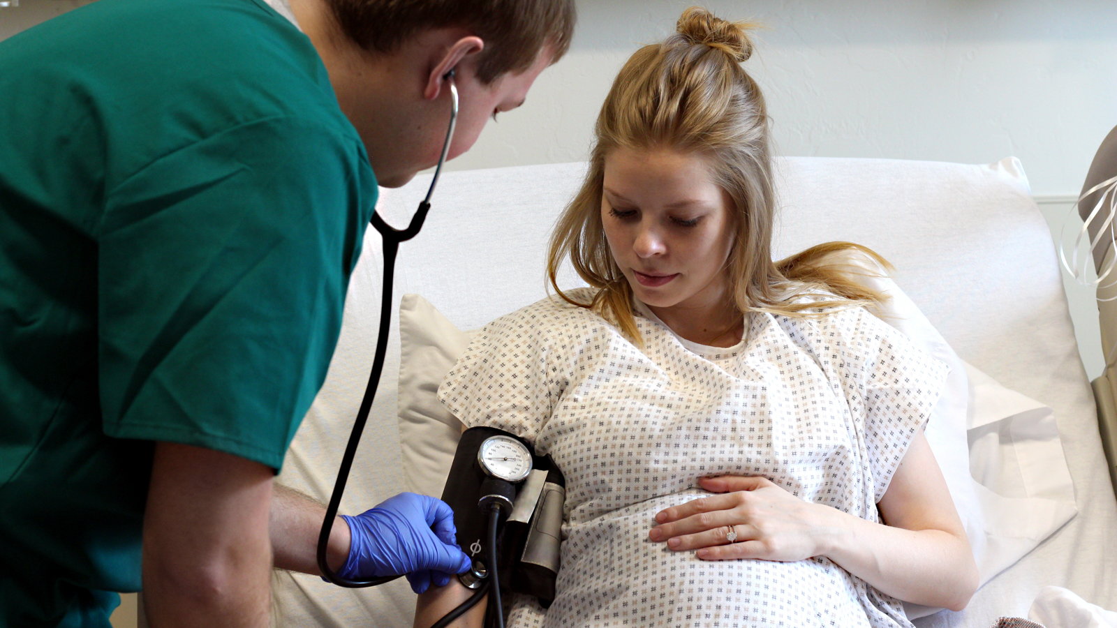 pregnant woman being examined