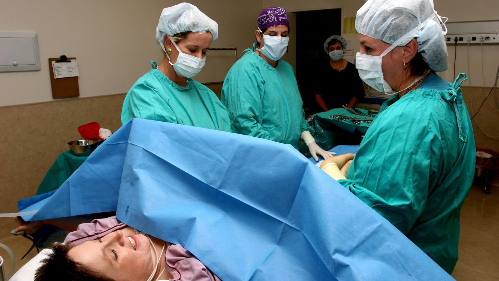 woman having a csection