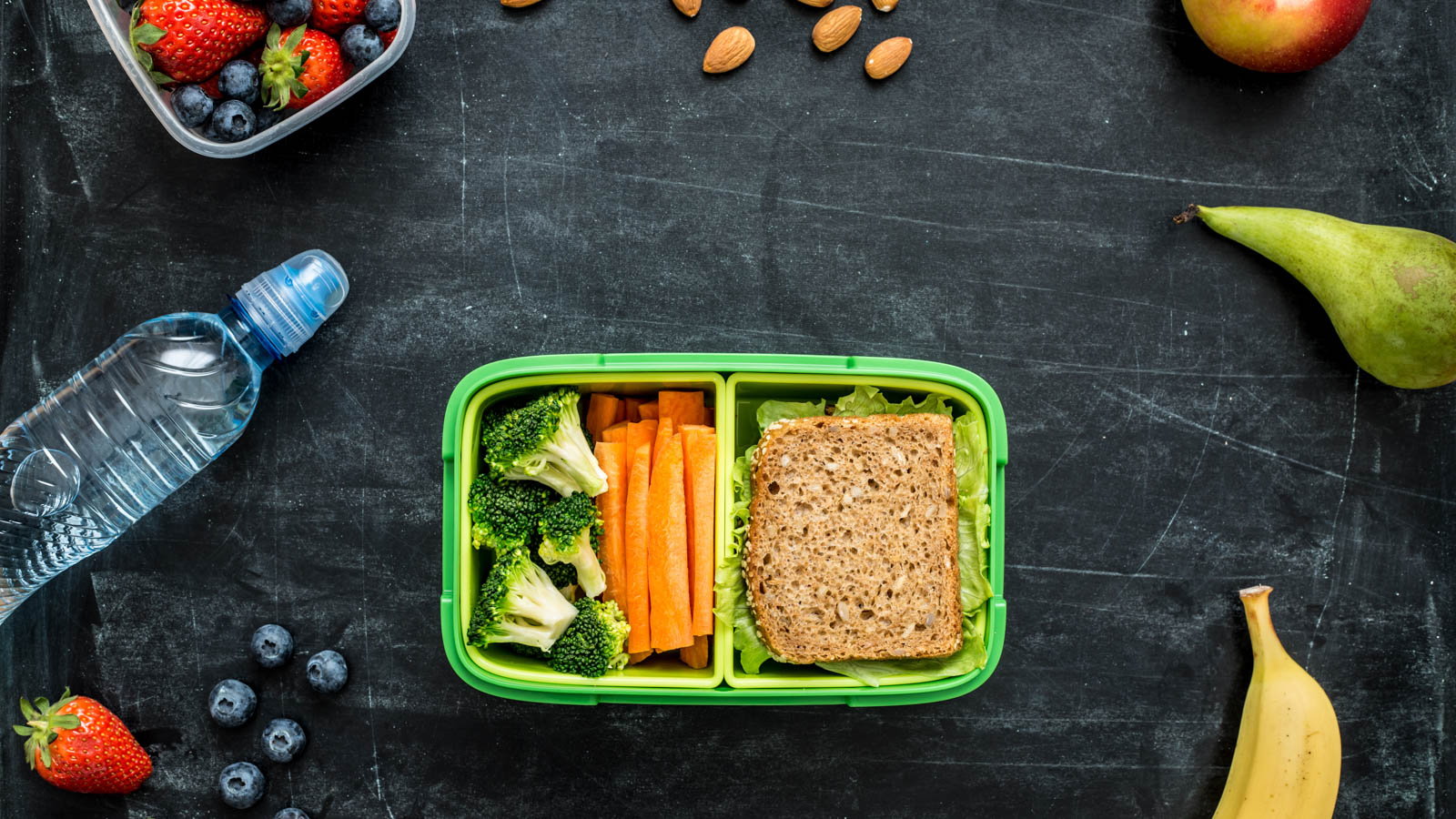 lunch box with snacks