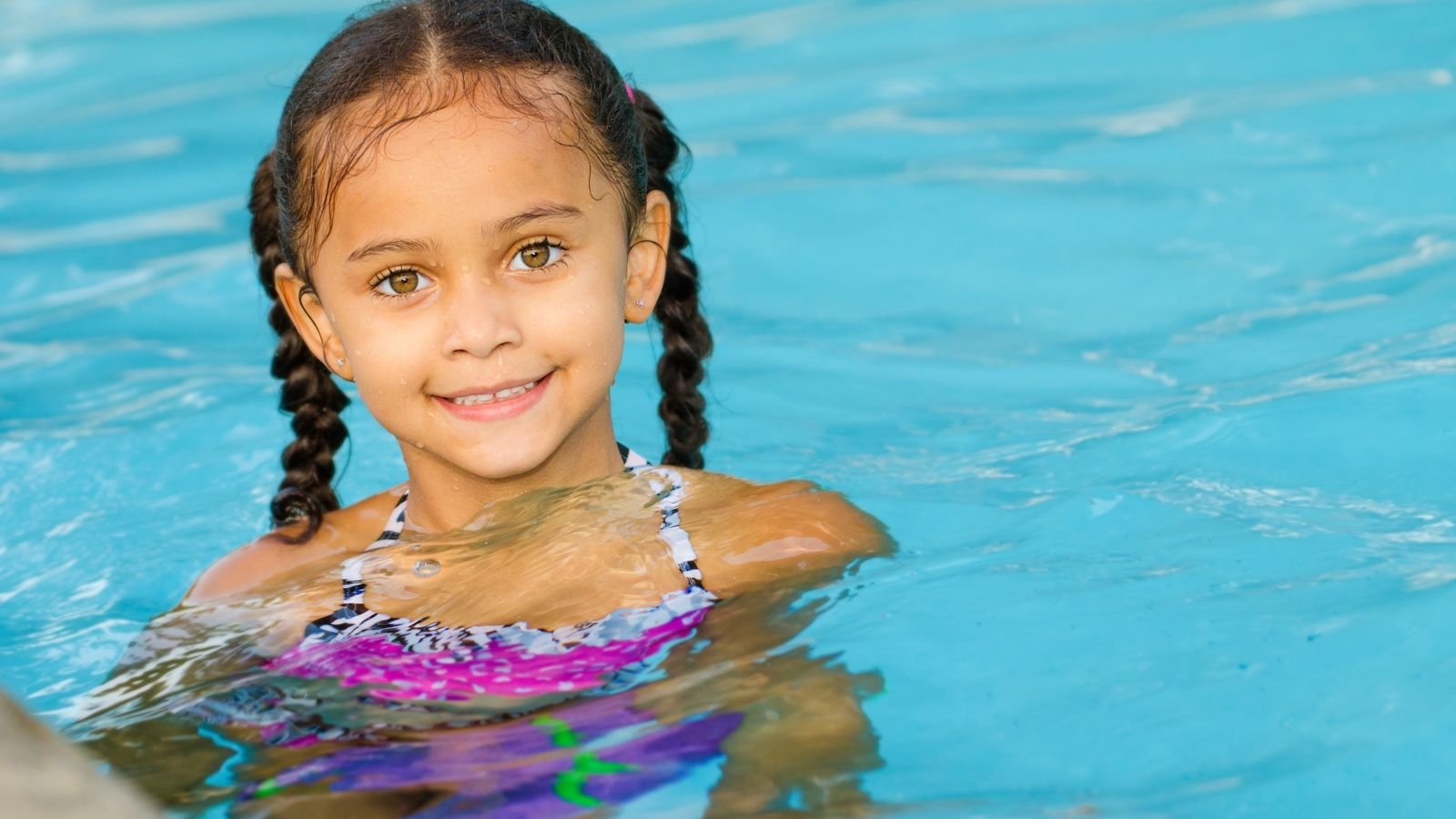 girl in swimming pool