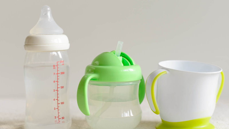 bottles and sippy cups