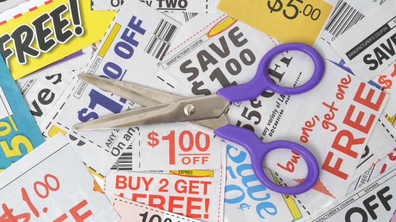 coupons with scissors