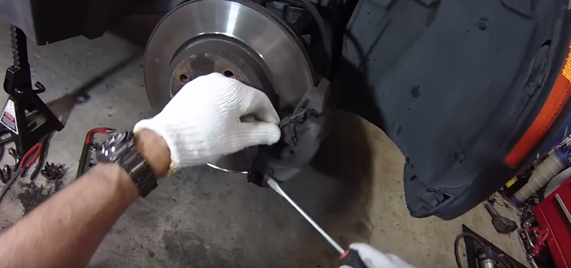 brake caliper rotor pad fluid how to replace change remove DIY