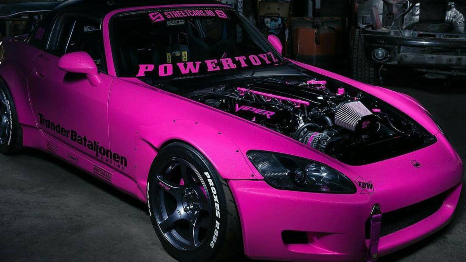 Wild Pink Honda S00 Powered By A Dodge V10 S2ki