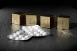Blocks that spell out ADHD and medication