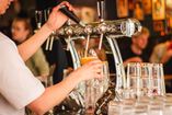 beer poured at a social establishment