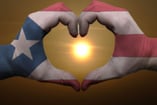 heart-shaped hands with puerto rico visual