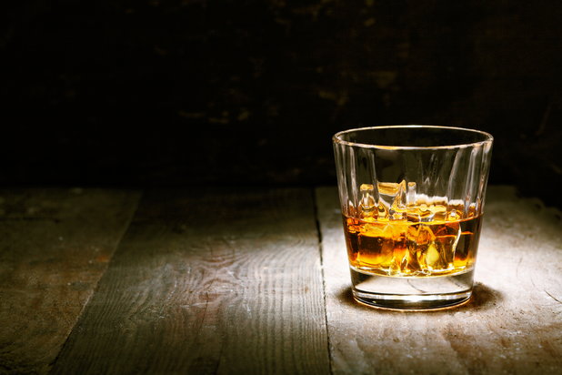 a glass of scotch