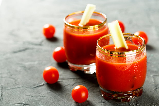 Non-alcoholic Bloody Mary with fresh tomatoes 
