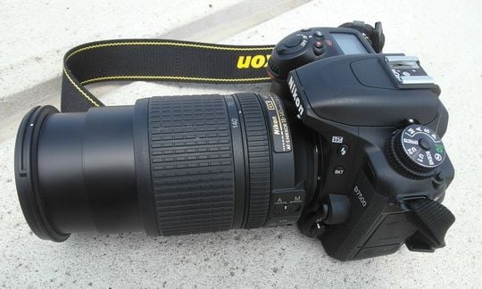 Nikon D7500 lens extended top view from left.jpg
