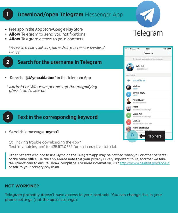 Figure 4 Instructions on how to use Telegram