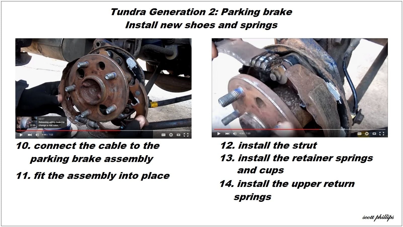 toyota tundra sequoia parking brake drum shoe replacement adjust how to DIY