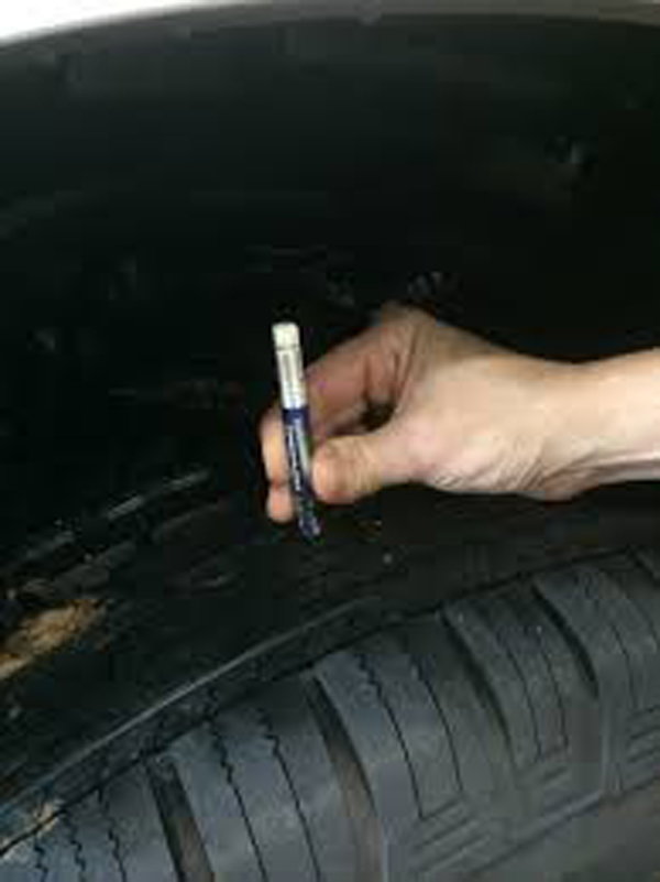 Checking tire tread