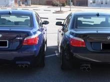 BMW 550i and M5 Rear