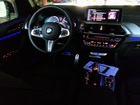 The interior lighting is awesome. Note the trim lighting on the door and dash.
