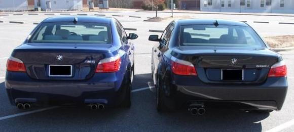 BMW 550i and M5 Rear