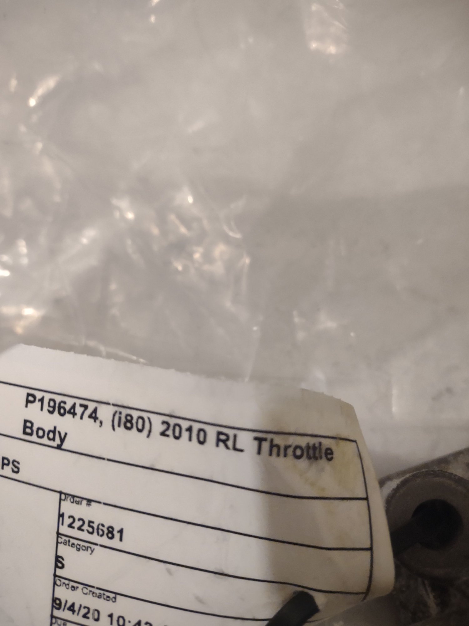 Engine - Intake/Fuel - FS: 2010 RL SH AWD 3.7 Throttle body - Used - 2004 to 2013 Acura TL - Riverbank, CA 95367, United States