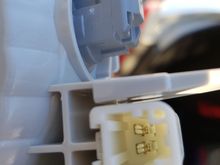 Notice how small these 2 prongs are, I used a very small female connector. * Make sure you have a cover over each connector so they do not touch!