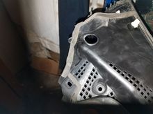 passenger side cowl piece - make sure everything's aligned perfectly before you start pushing the pieces back into place.  There's clips all along each piece that hold them in place.