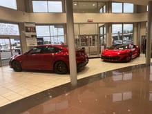 Two Type S in the showroom, mine and…maybe someday, mine