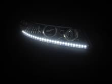 Audi style LED headlights.