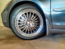 TSW Silverstone, 8.5x18, Offset 35, Michelin Pilot Super Sport (PS3), 245/45/18.   

Light boosted for details.