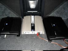 Amps installed in the trunk