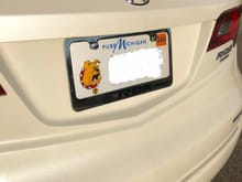 She used to mock me for having a Grand Valley State University vanity plate. Well, look at what she decided to do. She went to Ferris State University for her undergraduate degree, so she had to give the Bulldogs some love. 