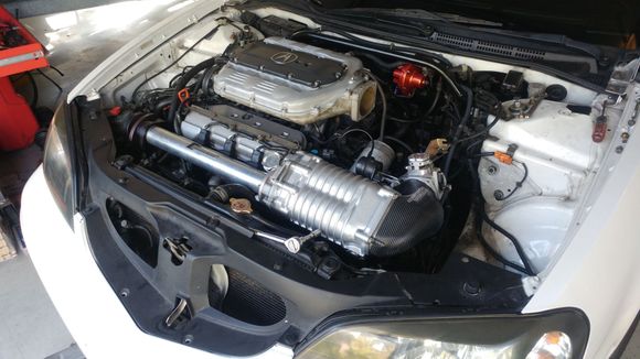 Everthing is ready to go except the elbow from the S\C obviously doesn't align with the 09 TL IM, also that 2" Ridgeline spacer under the IM doesn't help either, so I am trying to figure out a way that I can make this work because I really love the looks of the 09 TL IM with the spacer.