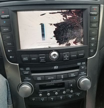 got car with screen busted.