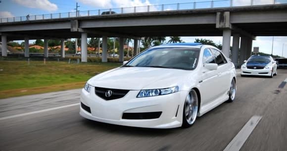 Rolling shot going up the Florida Turnpike in Miami.