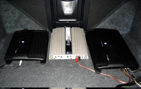 Amps installed in the trunk