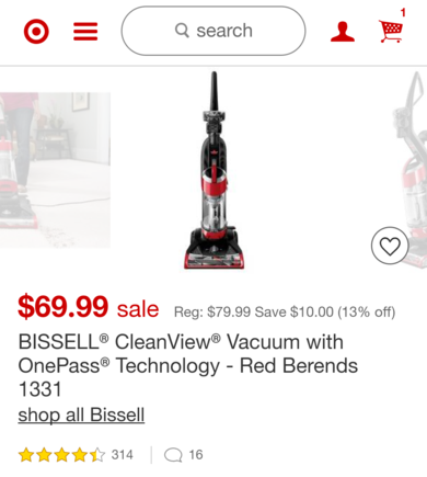 Great vacuum at an awesome price.  Works great on pet hair. A lot of 5 star reviews.