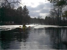 early spring kayaking