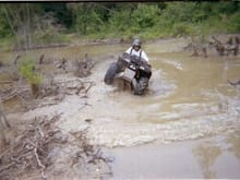 This is a deep hole we found that some other quads had dug out since we last visited.  It was fun wheelieing out of it.                                                                                 