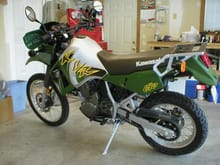 My 2002 KLR650A16 Kawasaki Dual Sport. This is new, with no mods, has been modifed since the picture.                                                                                                   
