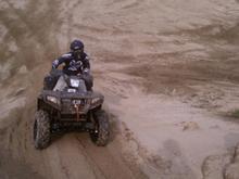 BGirard hitting one of the hills at the pit.
