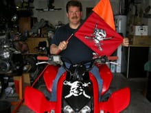 480R Pirate Bike hood ornament and flag                                                                                                                                                                 