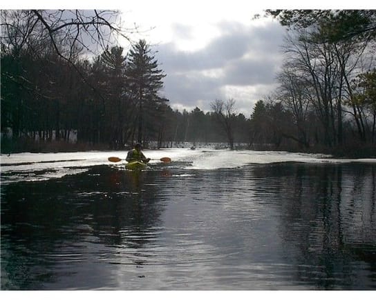 early spring kayaking