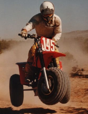 racing a 250r out in the desert in '85                                                                                                                                                                  