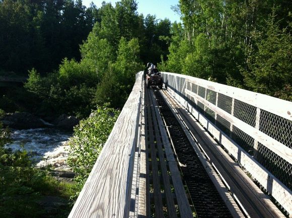 scary-ass atv bridge crossing the river